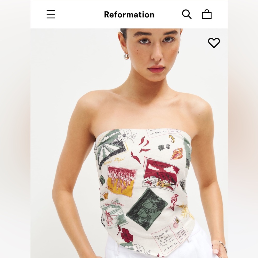 Reformation Dillon Linen Top